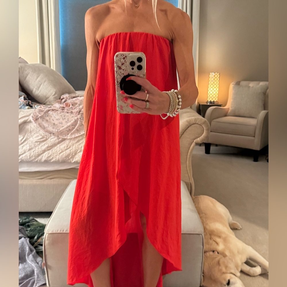 Vici Vibrant Red High Low Dress